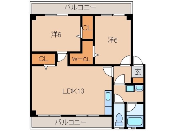 海南駅 バス6分  琴の浦下車：停歩11分 3階の物件間取画像